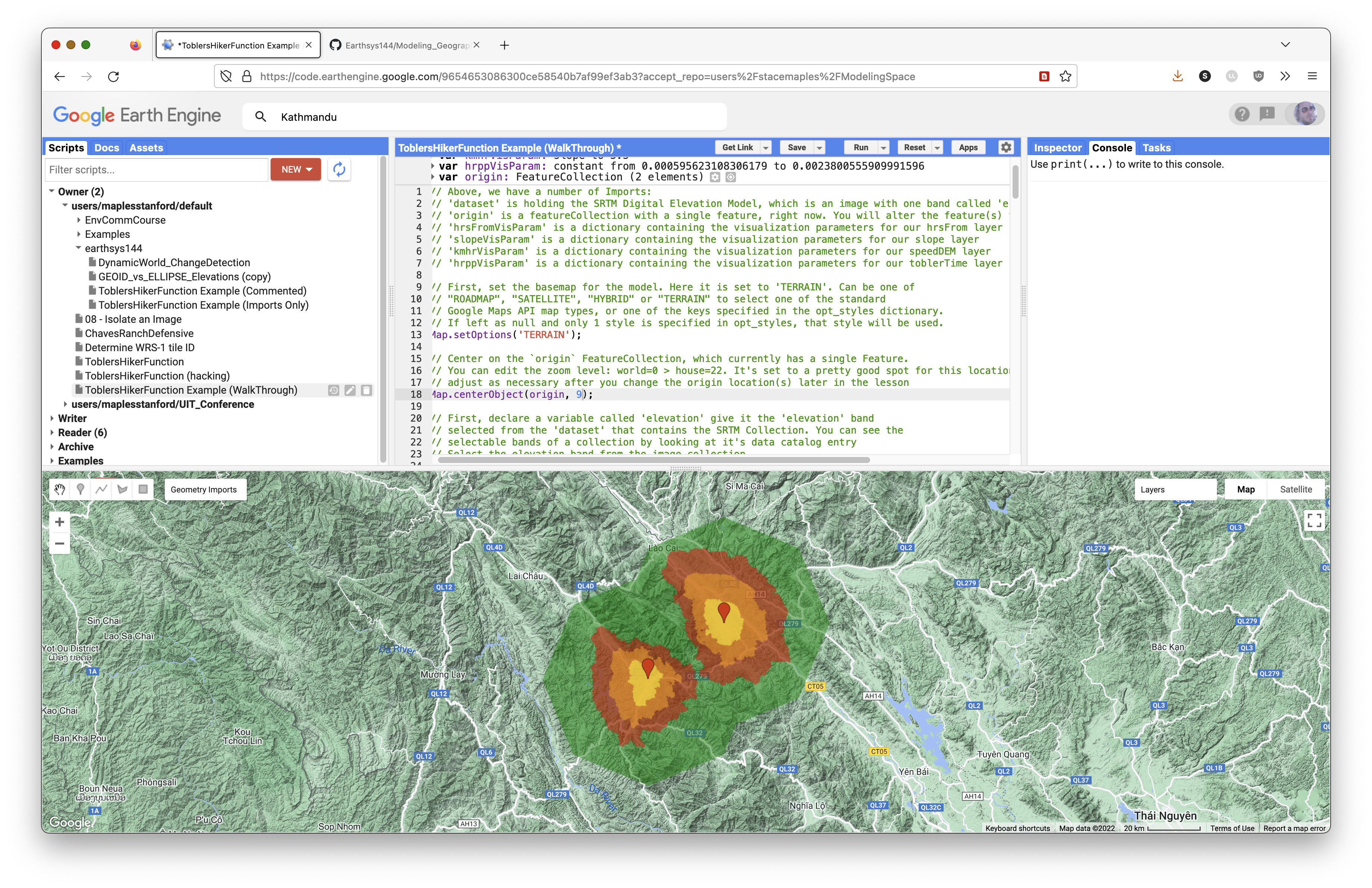 Screenshot showing multiple possible origin points in the model.