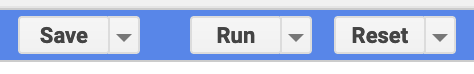 Screenshot showing the Reset button in the Earth Engine Code Editor.