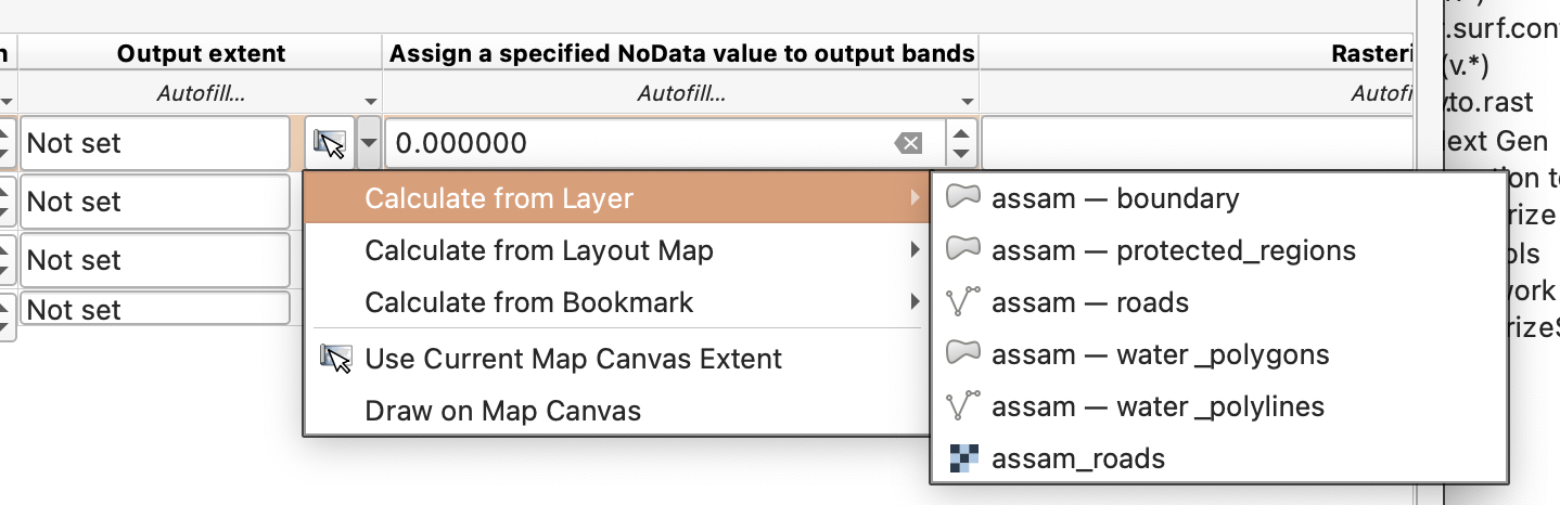 Setting the output extent from boundary in the batch workflow