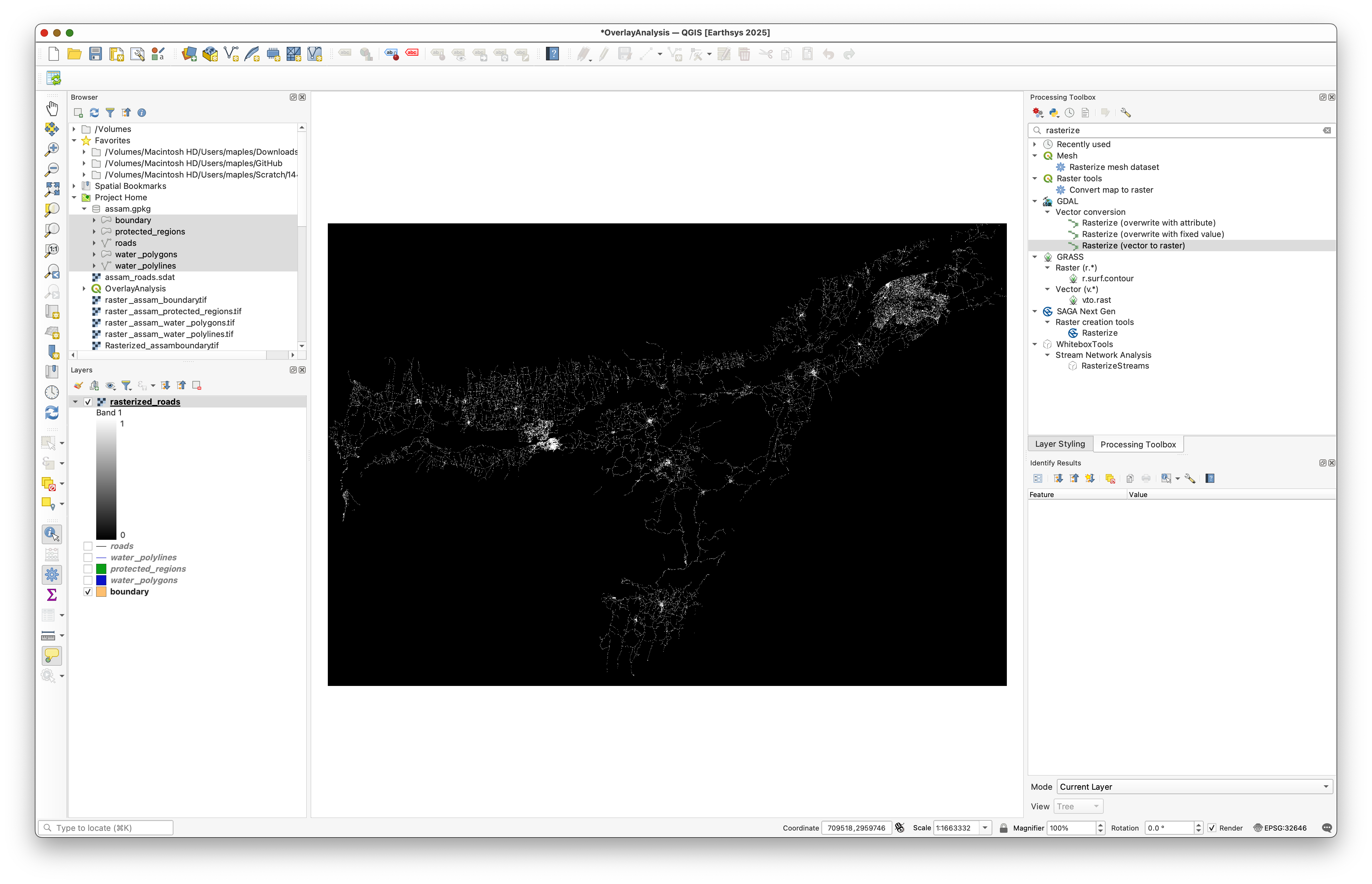 Filling NoData cells in the roads raster