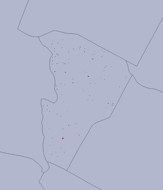Another original vector example showing a layer of pools overlaid on zip codes. This is a good reminder that layer order and geometry type both matter in vector workflows.